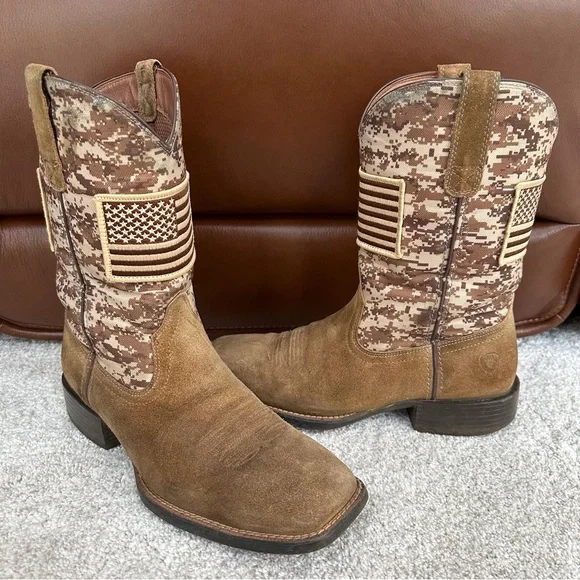 Ariat Camo Patriotic Boots - Picture 1 of 13